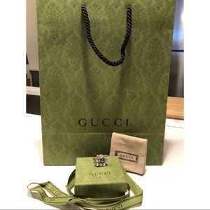 SOLD Auth Gucci Crystal Double G Ring (sz Med)